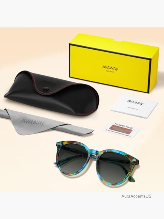 Oversized Round Acetate Polarized Sunglasses UV400 Driving Beach Shades main image 5